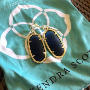 Blue & Gold Kendra Scott earrings